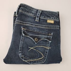 Silver jeans pioneer flap pocket boot cut jeans